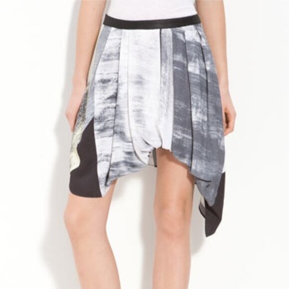 NWOT Helmut Lang Prill Skirt Parallel Print - Picture 6 of 10
